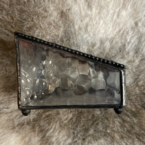 UVA University of Virginia Cavaliers Crossed Sabers Stained Glass Container - Picture 7 of 7